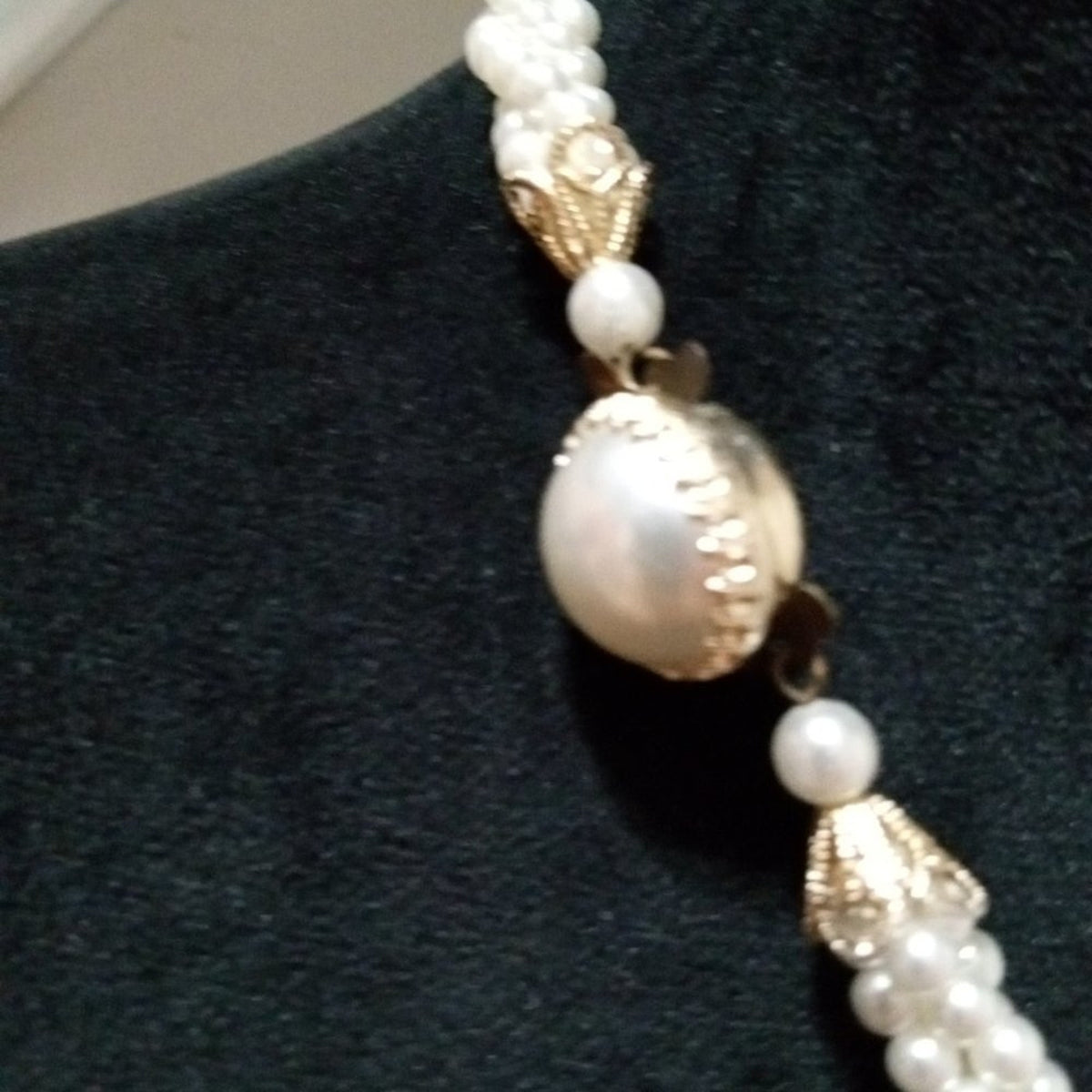Womens Fashion Chunky Freshwater Pearl Beaded Big Pendant Collar Necklace