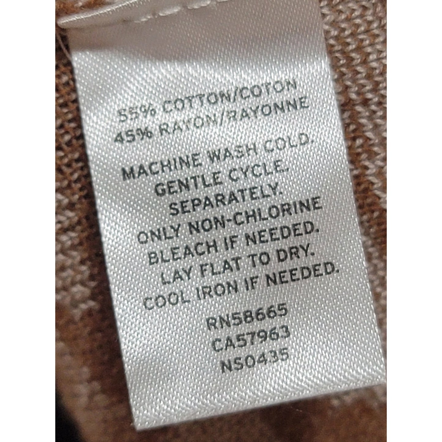 14th and Union Turtleneck Sweater Women S Brown White Leopard Print Long Sleeve