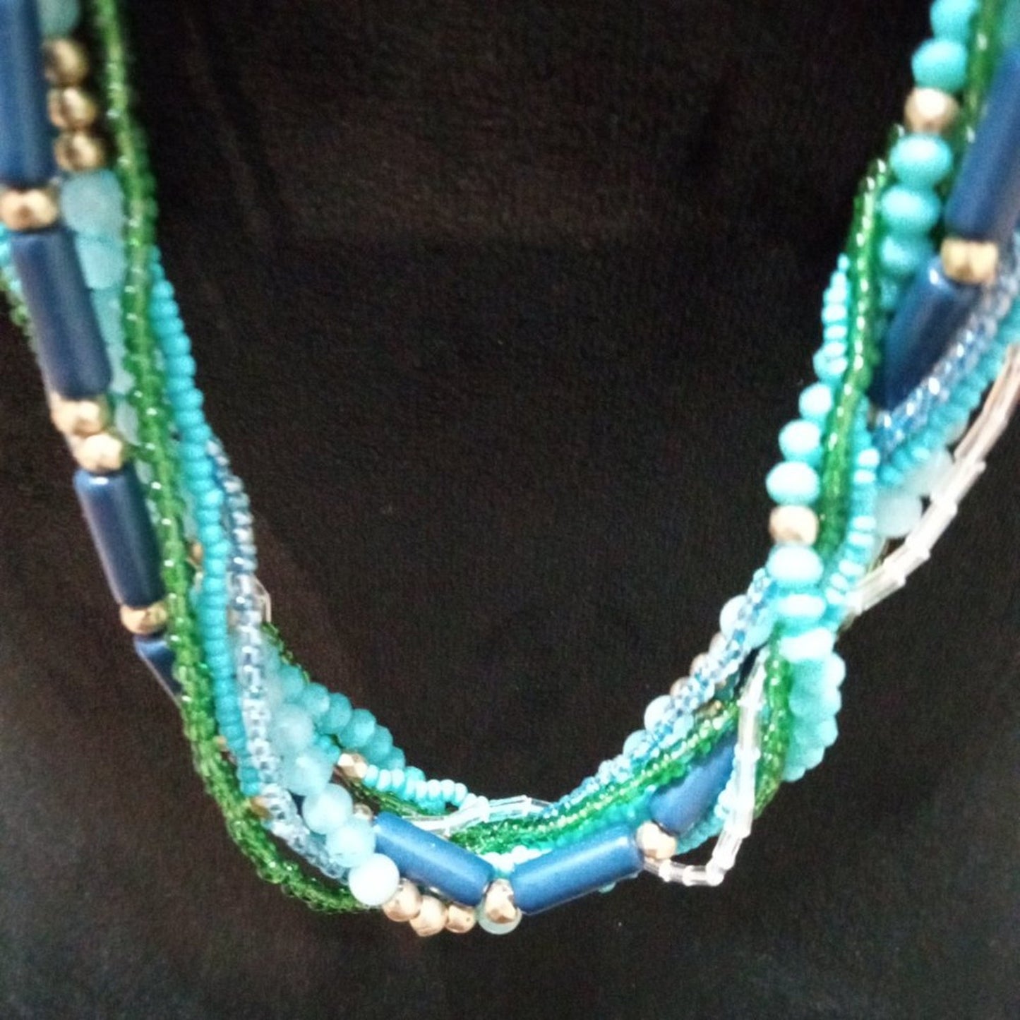 Catherines Womens Fashion Multistrand Multicolor Chunky Beaded Long Necklace
