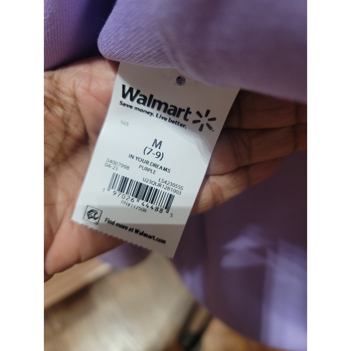 Wound Up Sweatshirt Women's M(7-9) Purple Graphic Print Drop Shoulder Crew Neck