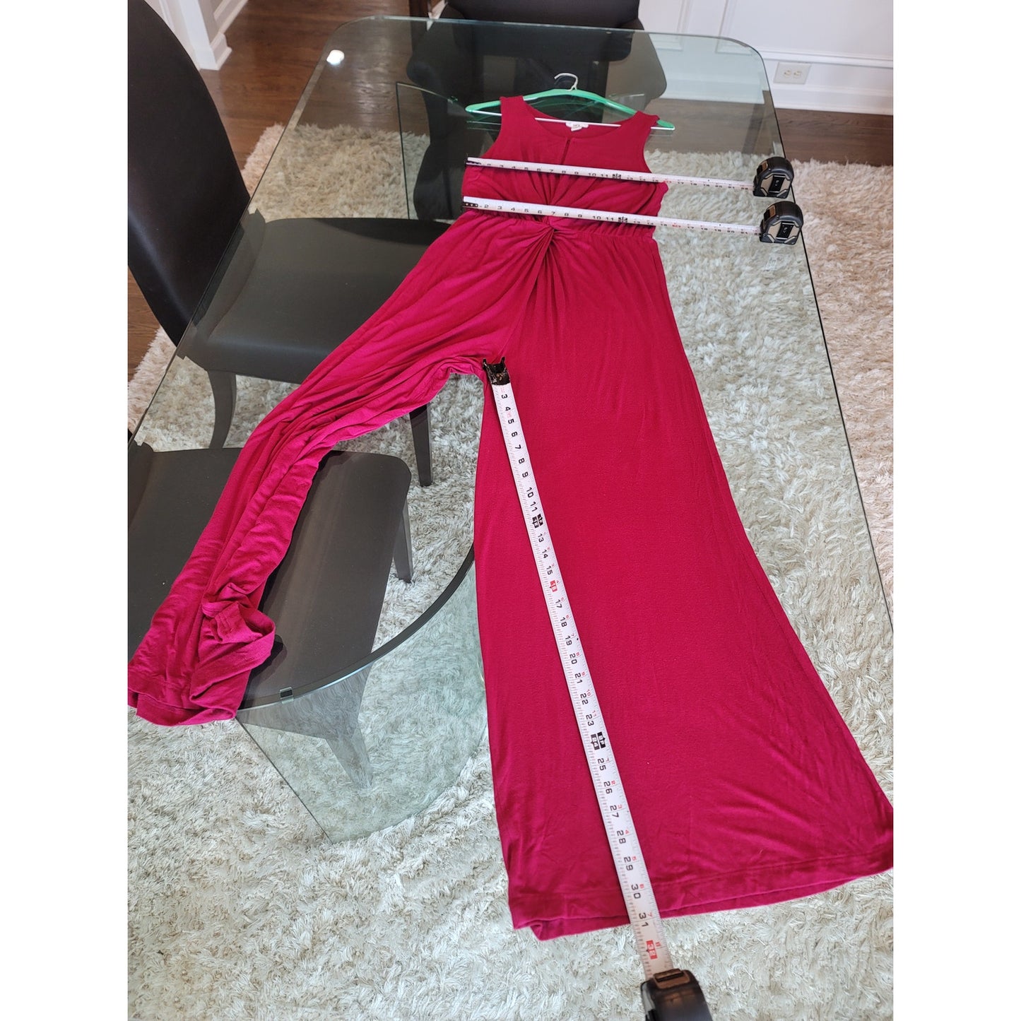 Bar III Romper Women's XL Pink Sleeveless Twist Front Keyhole Rayon Spandex