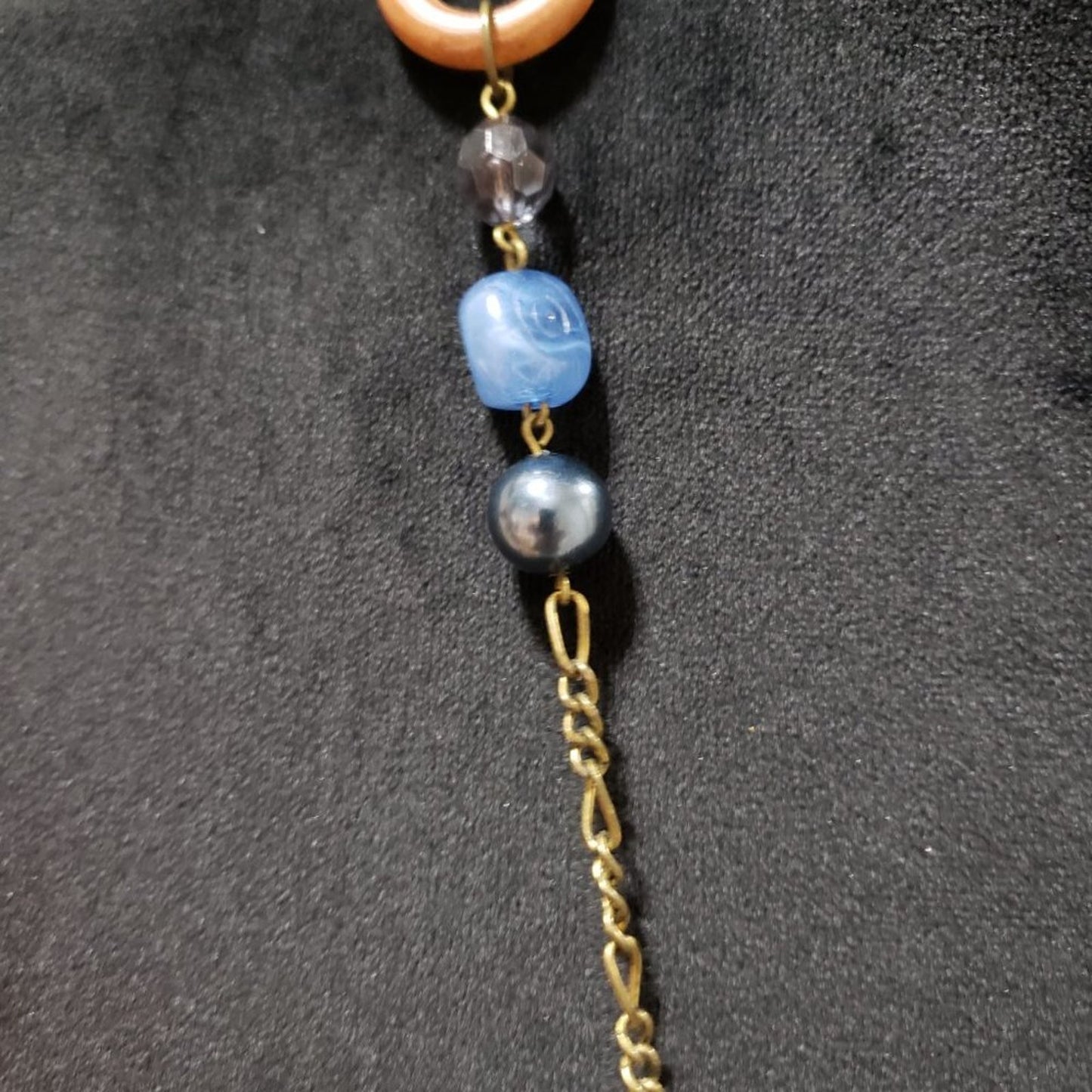 Womens Fashion Multicolor Rhinestones Charm Beaded Long Necklace with Lobster