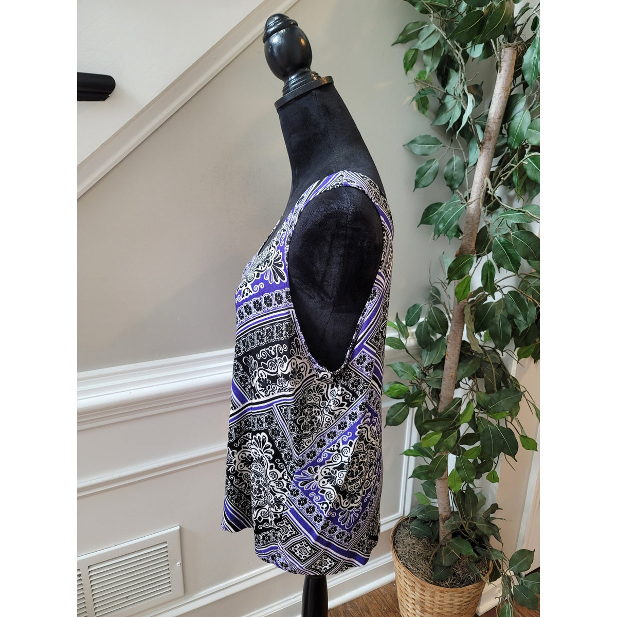 Travelers By Chico's Blouse Women's Size XL Multicolor Sleeveless Scoop Neck