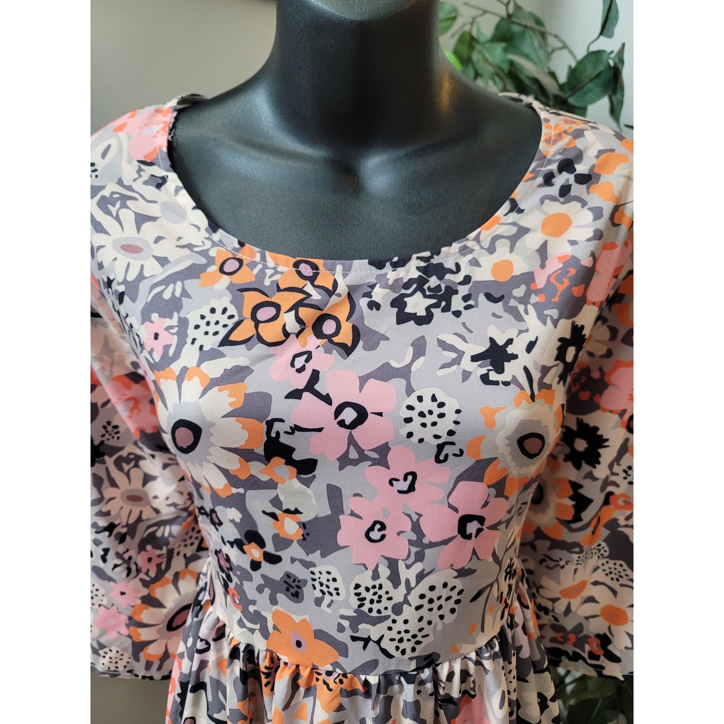 Made With Love Floral Maxi Dress Women Size L Multicolor Sustainable Boho