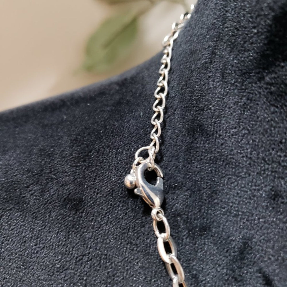 Womens Fashion Silver Aquamarine Glass Beads Collar Necklace with Lobster Clasp