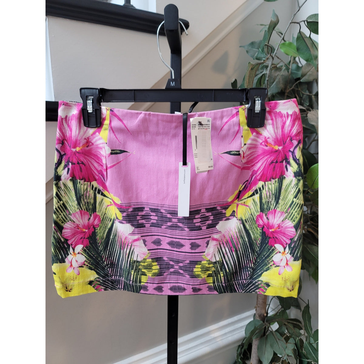 Buffalo David Bitton Mini Skirt Women's Size S/P Multicolor Tropical Floral