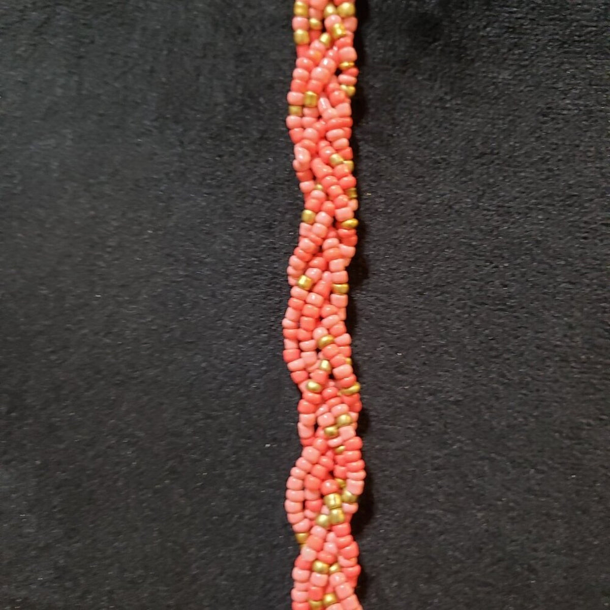 Womens Fashion Coral Multi Twisted Beaded Choker Necklace with Lobster Clasp