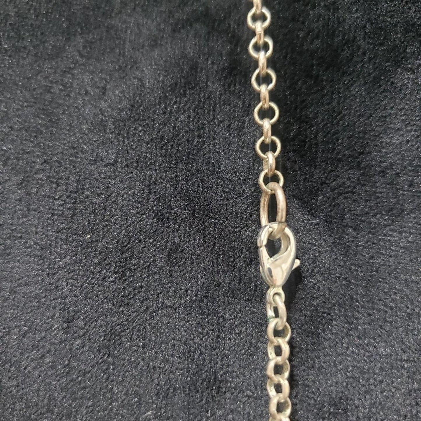 Women Fashion Silver Tone Long Chain with Squares Links  Necklace w/ Lobster