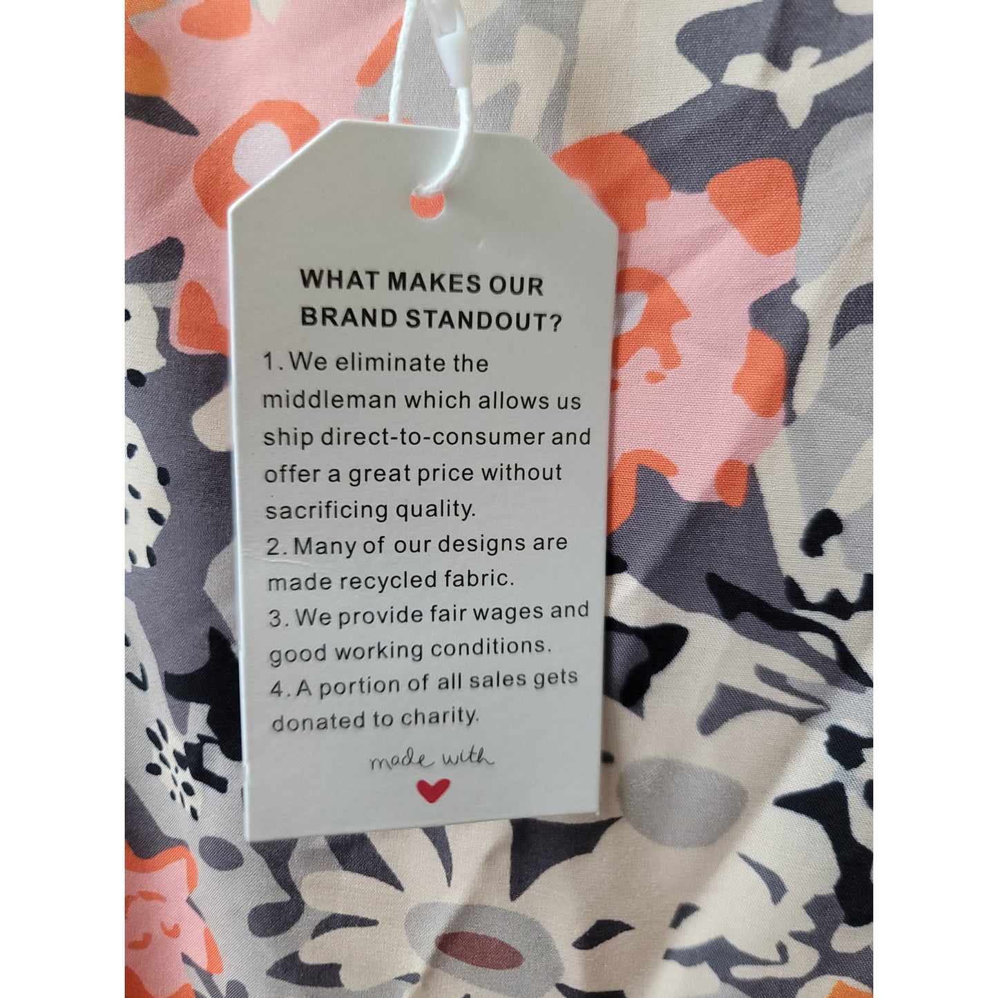 Made With Love Floral Maxi Dress Women Size L Multicolor Sustainable Boho