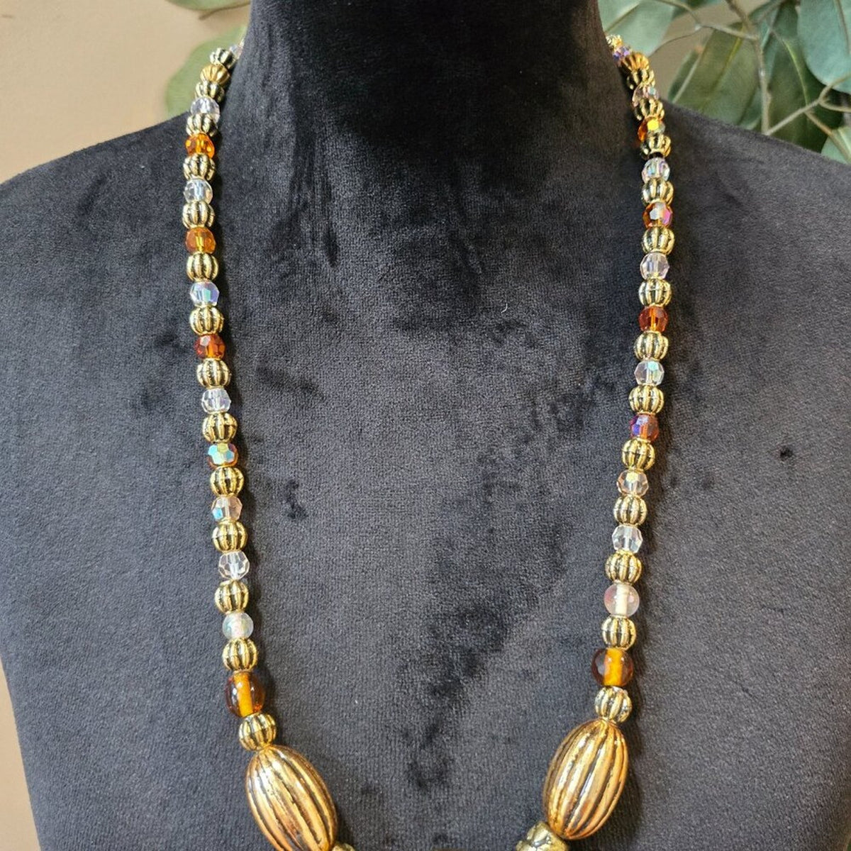 Womens Fashion Multicolor Multiple Beaded Necklace Jewelry with Toggle Clasp