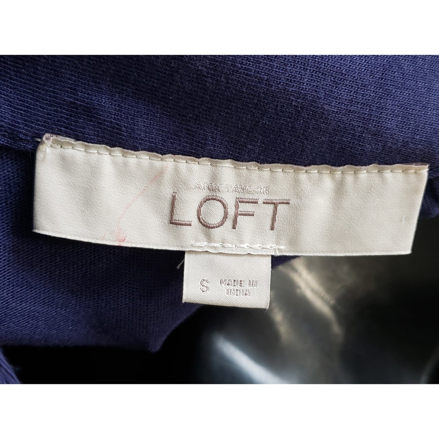 LOFT Sheath Dress Womens Small Blue Pleated Cotton Blend Sleeveless Round Neck