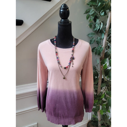 Matilda Jane Sweater Women's Size S Pink Purple Ombre Long Sleeve Knit Pullover