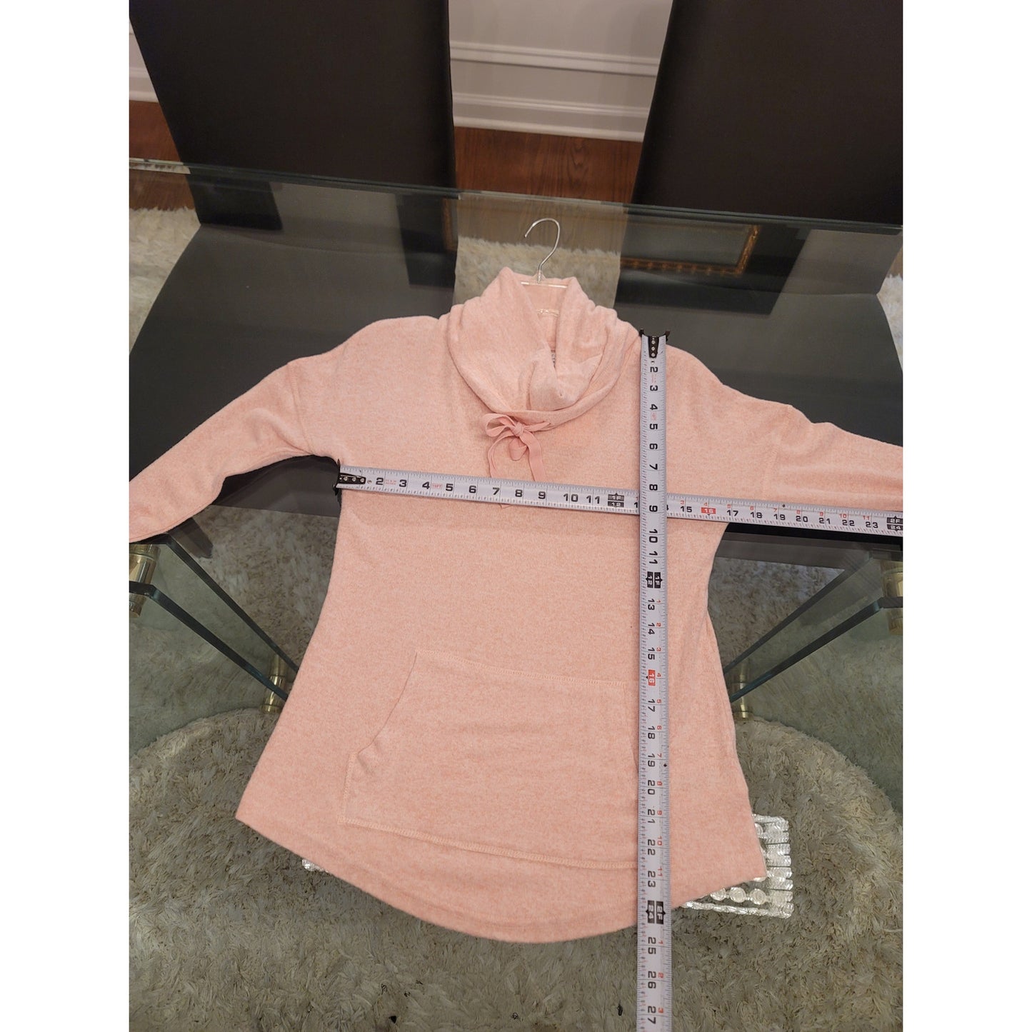 Boxercraft Sweater Women's XS Blush Heather Soft Cuddle Cowl Neck Long Sleeves