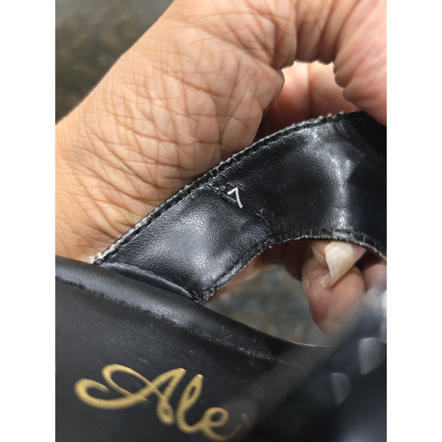 Athena Alexander Sandals Women's Size 7 Black Rhinestone Embellished Slip On