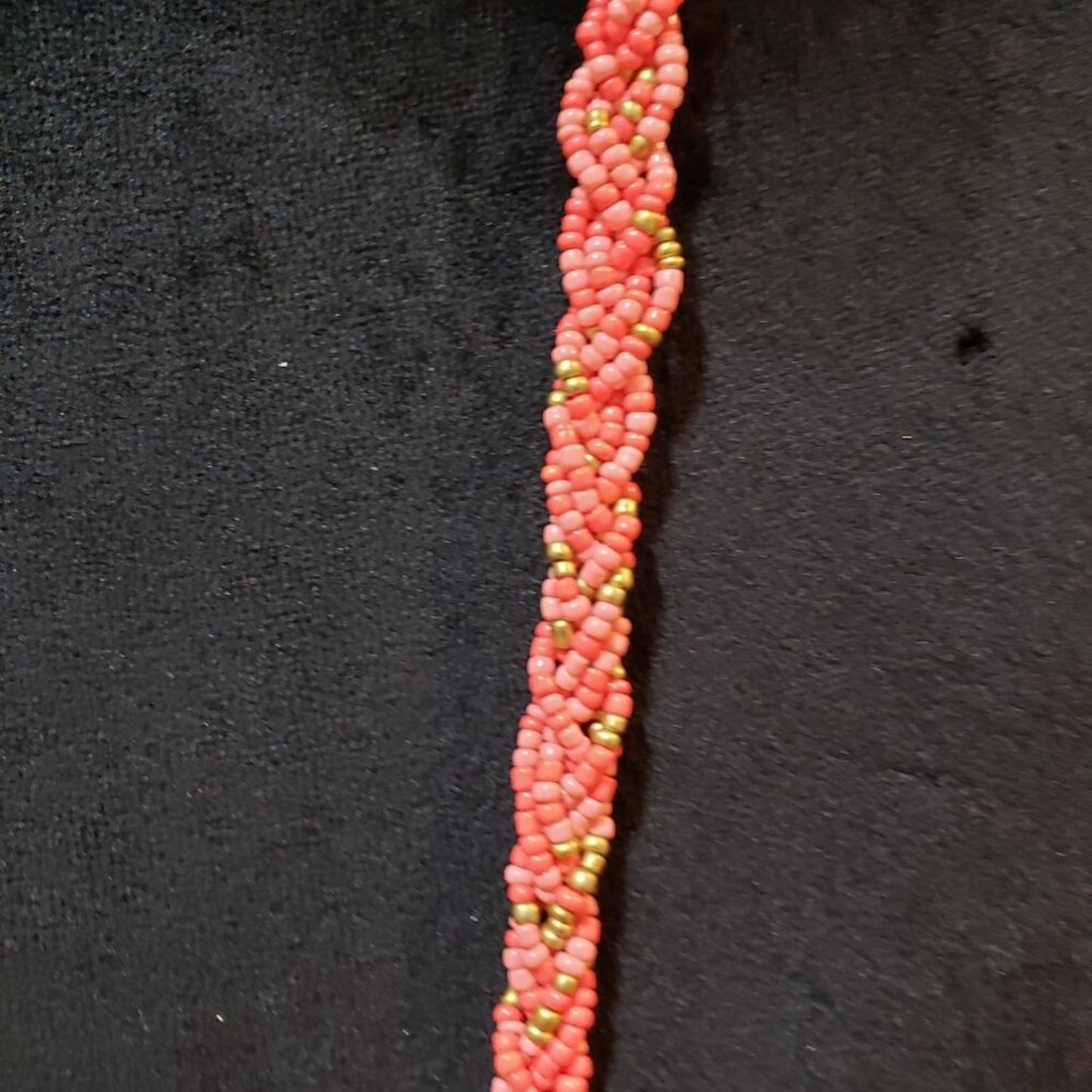 Womens Fashion Coral Multi Twisted Beaded Choker Necklace with Lobster Clasp