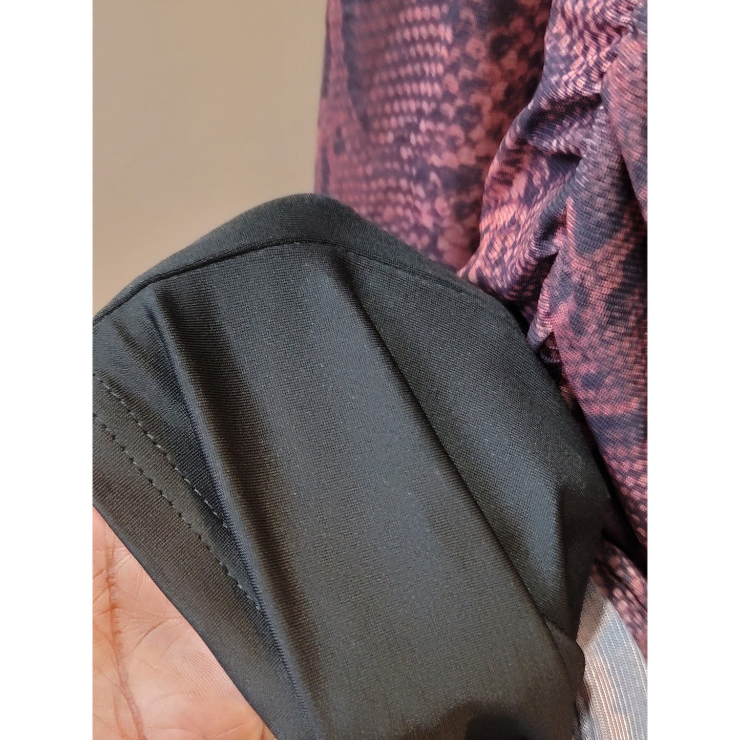 Bodycon Dress Women XL Purple Snake Print Mock Neck Long Sleeve Ruched