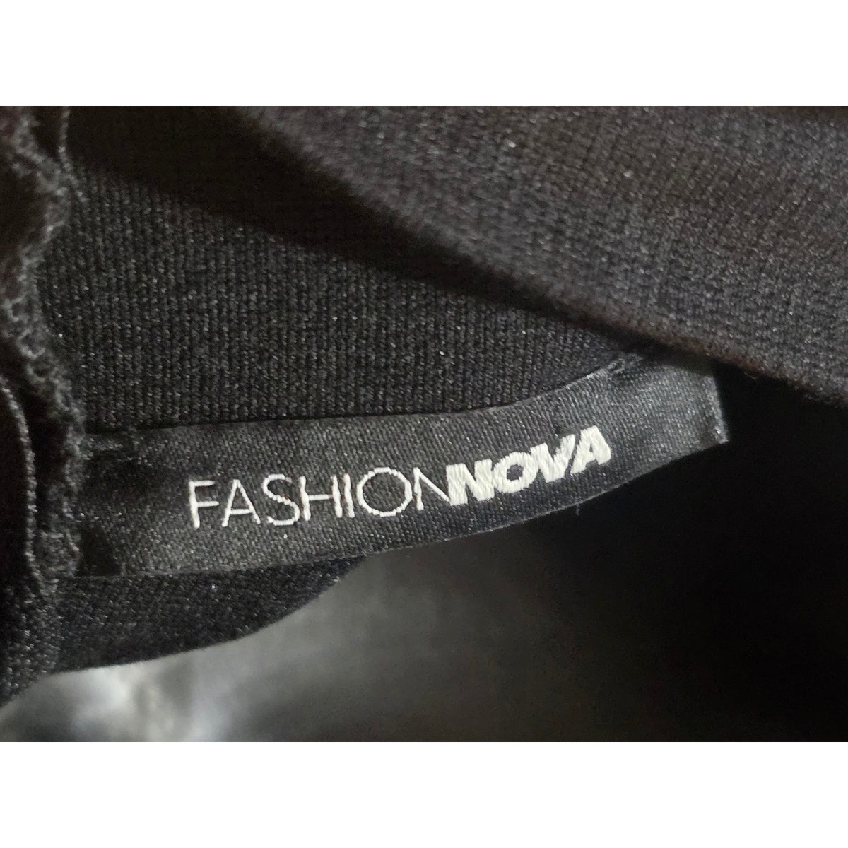 Fashion Nova Mini Dress Women's Chest SZ L Black One Shoulder Ruffle Mock Neck