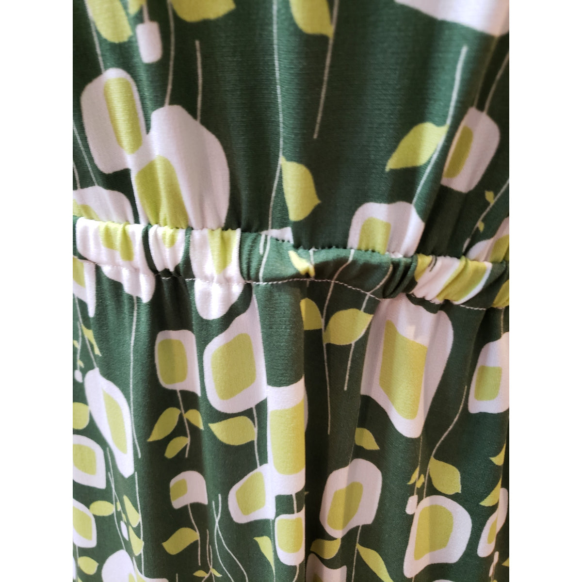 Uncle Frank Women's Size M Green Floral Print Dress Polyester Spandex Casual