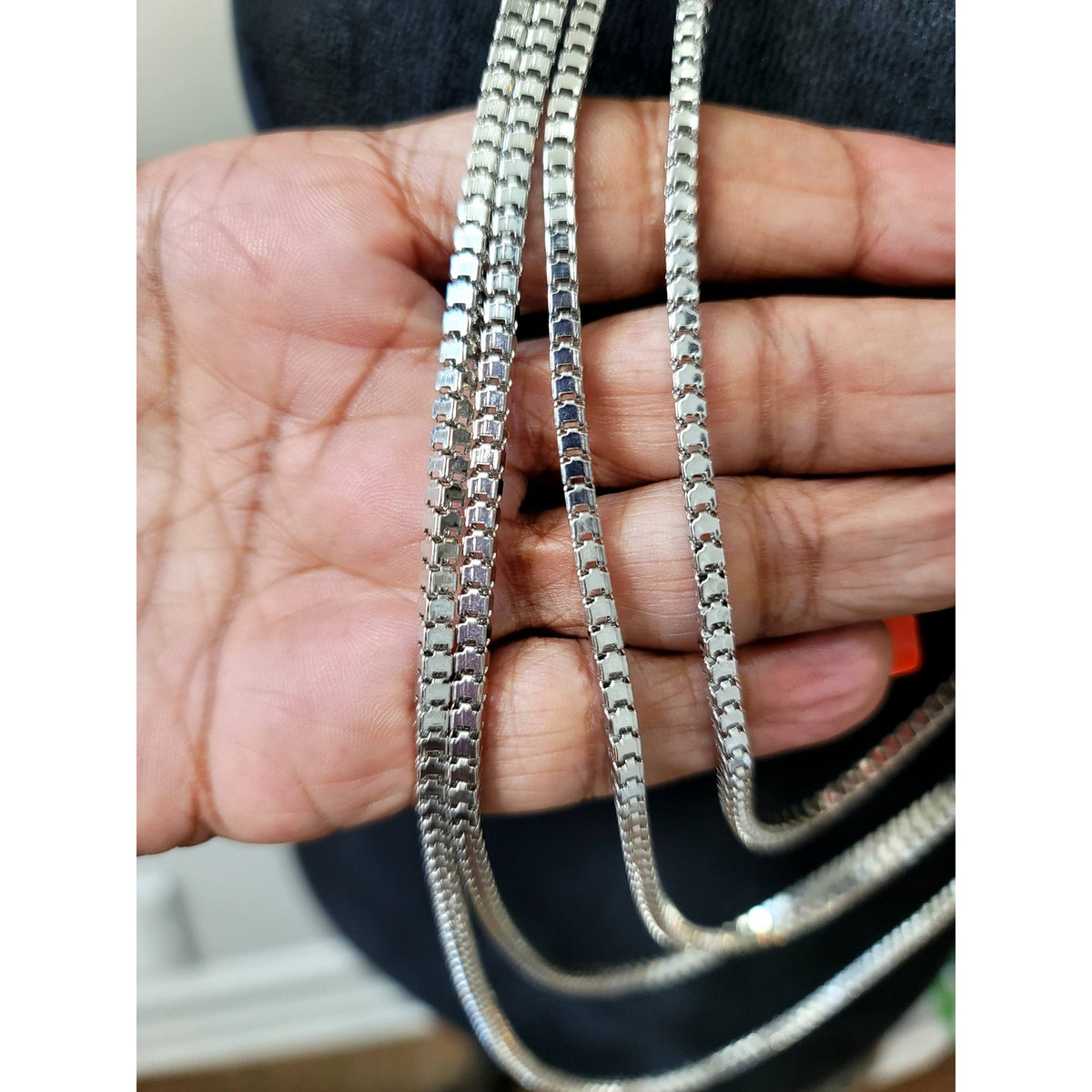Women's Silver Tone Multi Strand Layered Necklace Long Statement Fashion Jewelry