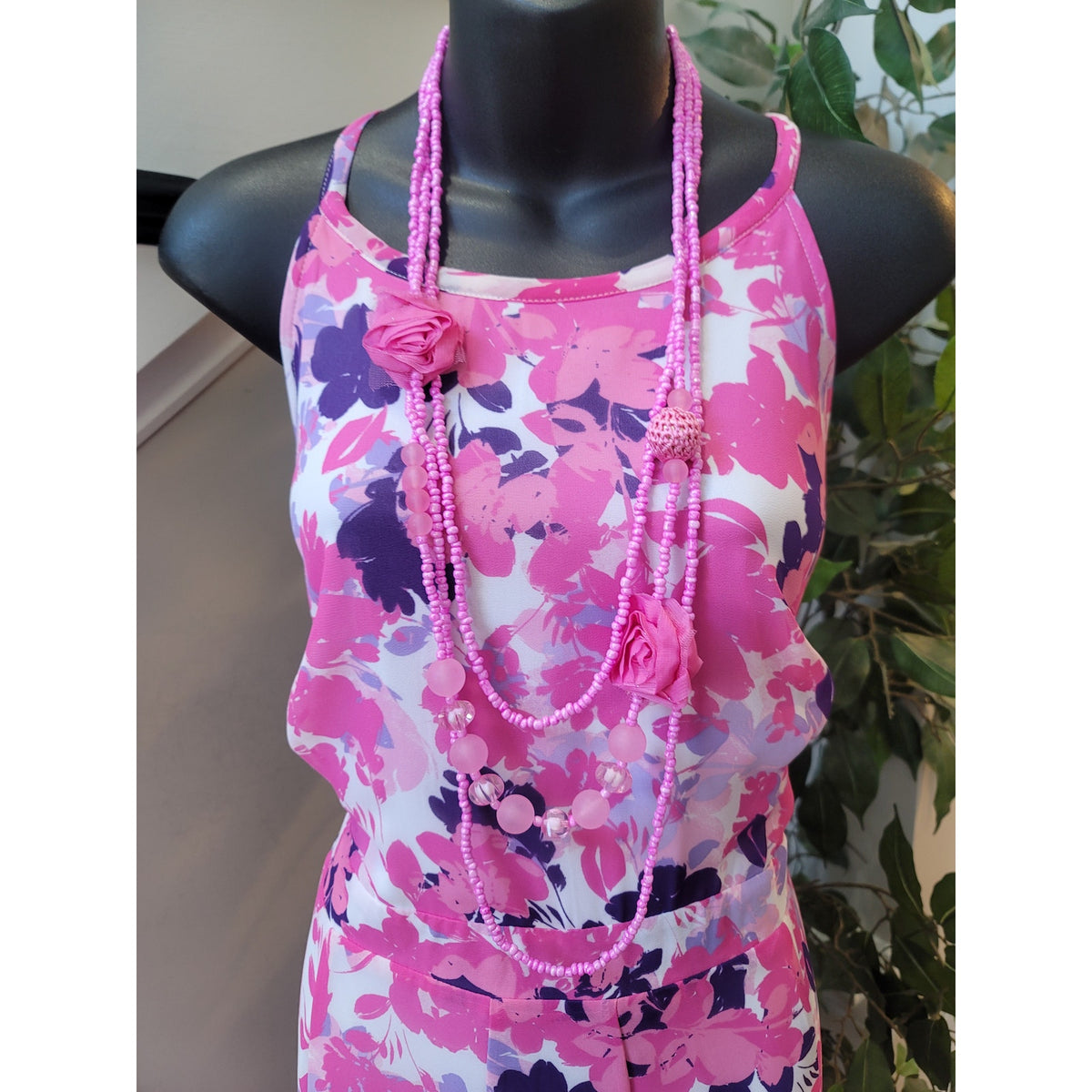 Jessica London Maxi Dress Womens 20W Pink Purple Floral Pleated Sleeveless