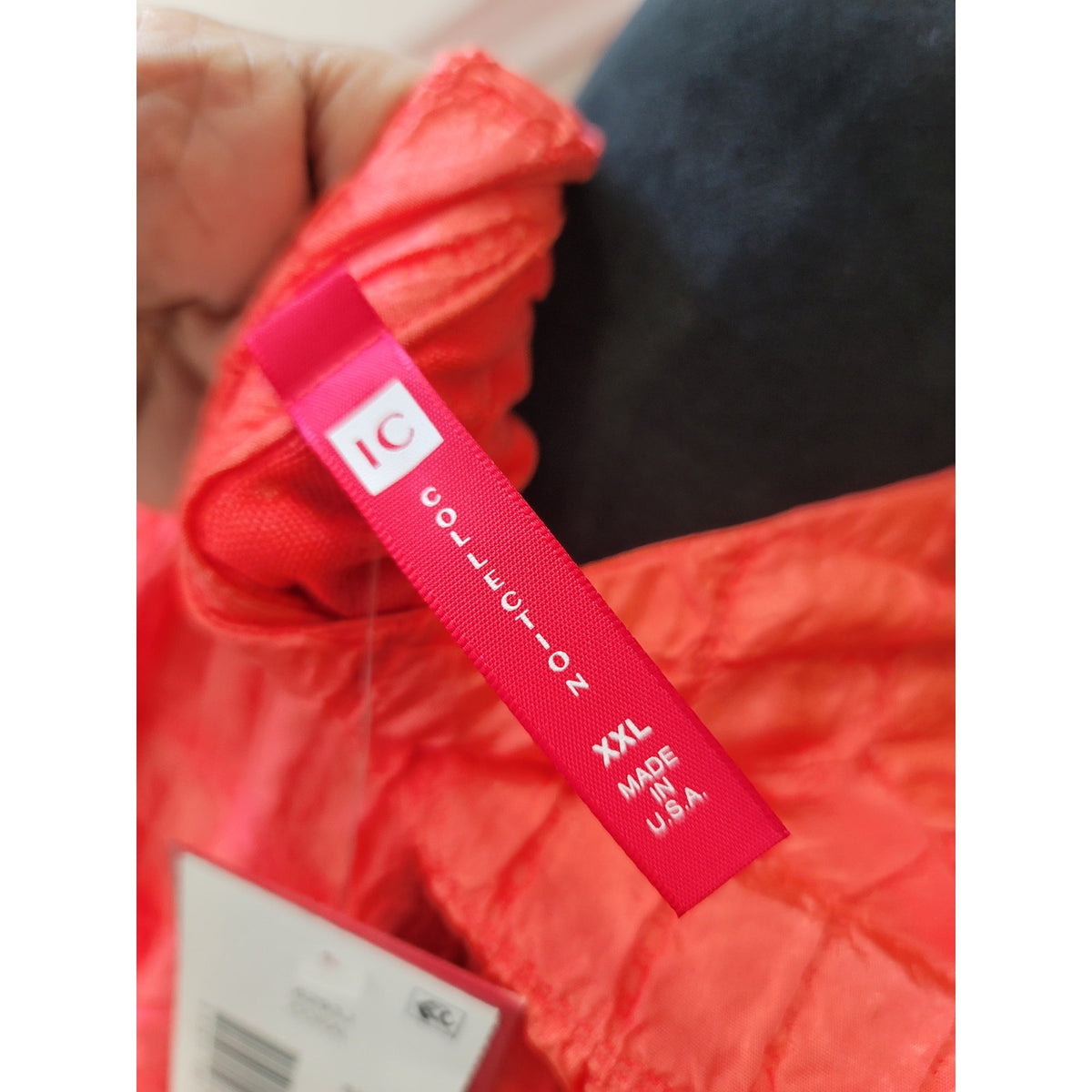 IC Collection Shirt Jacket Women's SZ XXL Coral Button Front Cuff Sleeve