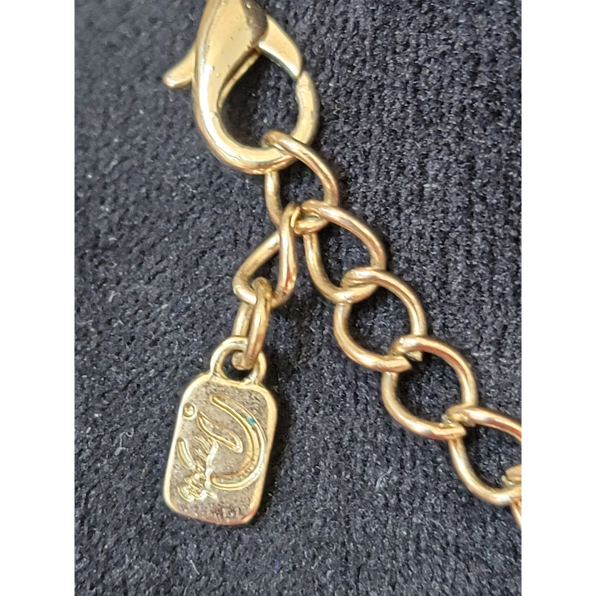 Women's Aqua Teardrops Statement Necklace With Gold Chain And Lobster Clasps