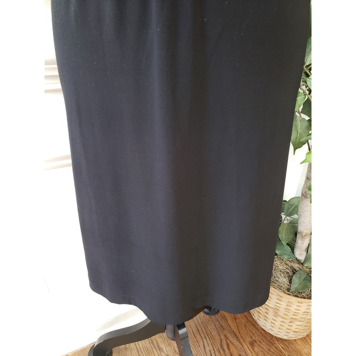 White House Black Market Fit & Flare Dress Womens M Black Embellished Neckline