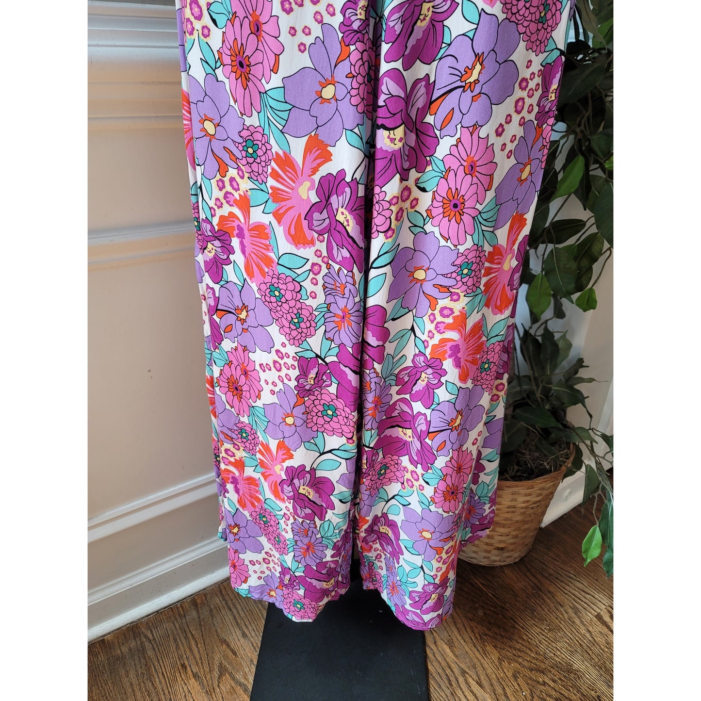 SHEIN Romper Women 8/10 Multicolor Floral Sleeveless Summer Casual Boho