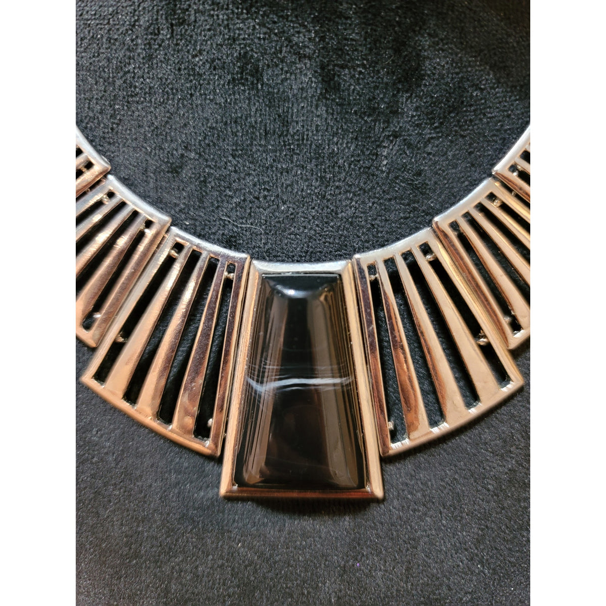 Women's Silver Statement Necklace Geometric Pendant Chain Lobster Clasp Jewelry