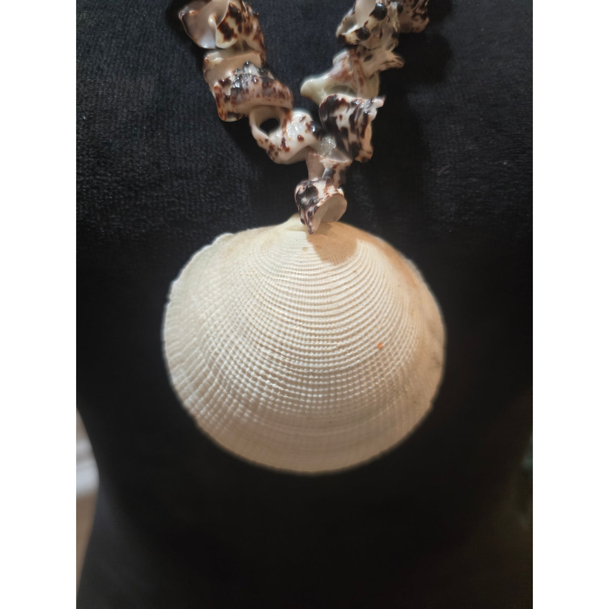 Women's Multi Strand Shell Beaded Statement Necklace With Lobster Clasp Closure