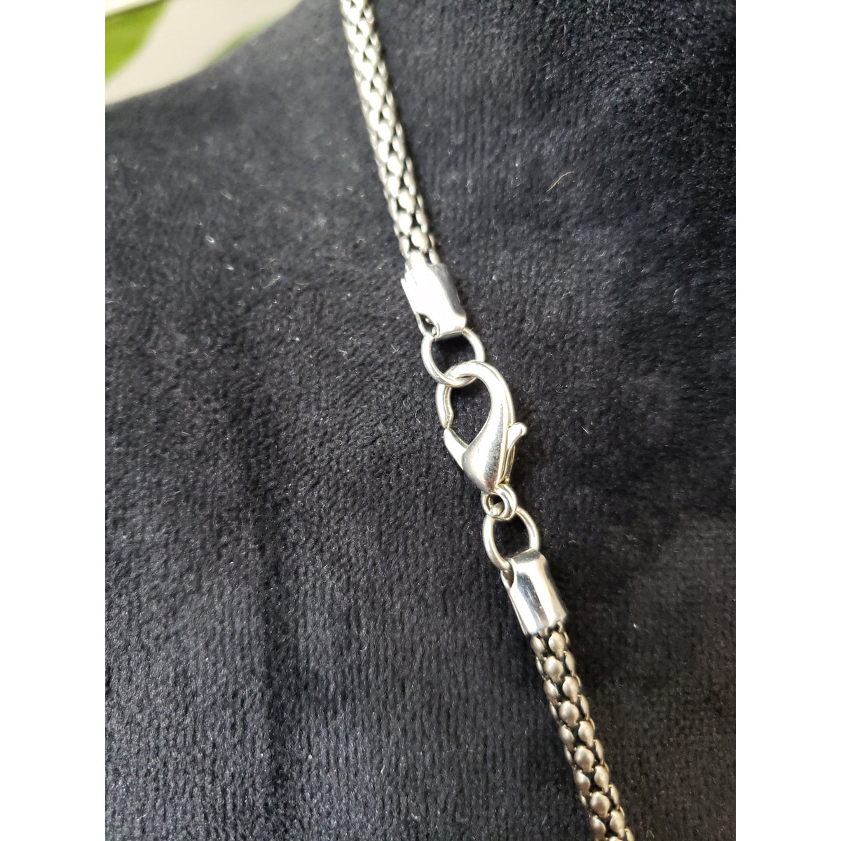 Women Silver Tone Teardrop Faceted Crystal Chain Tassel Long Necklace w/ Lobster