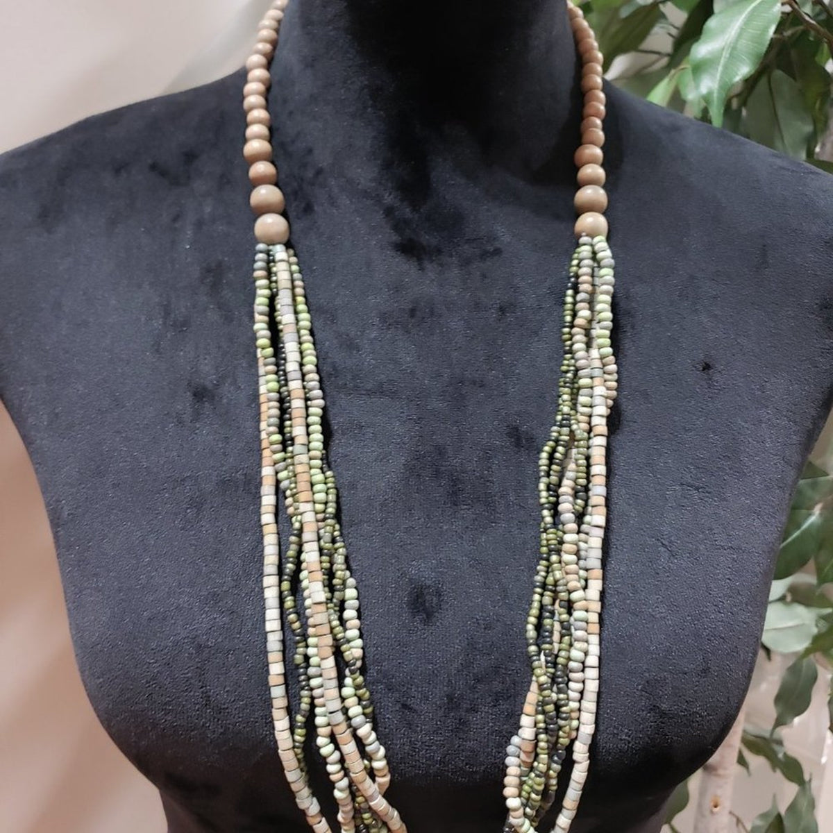 Women's Fashion Elegant Multi Strand Layered Colorful Beaded Long Necklace