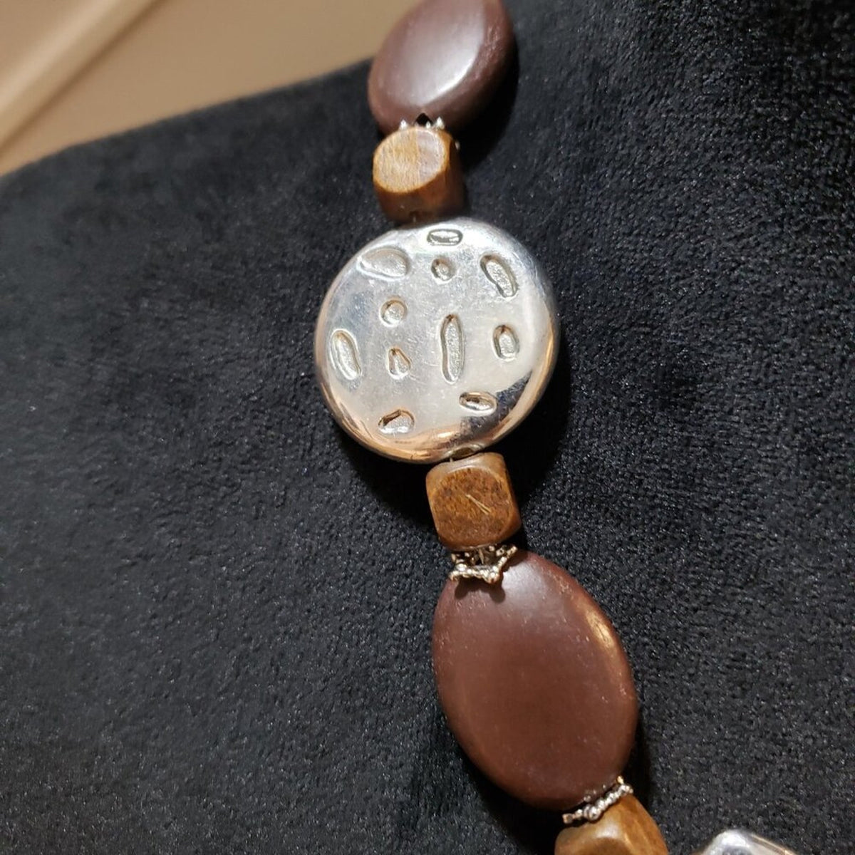 Womens Fashion Brown Beads Necklace Jewelry with Lobster Clasp