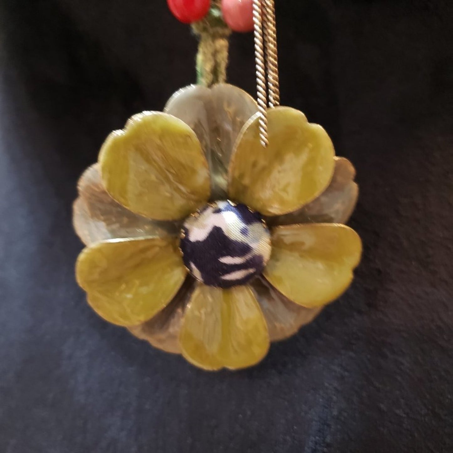 Womens Fashion Multicolor Large Flower Leaves Pendant Necklace w/ Lobster Clasp