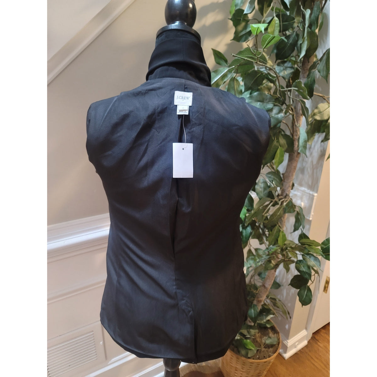 J.Crew Going Out Blazer Women SZ 0 Black Single Button Shawl Collar Besom Pocket