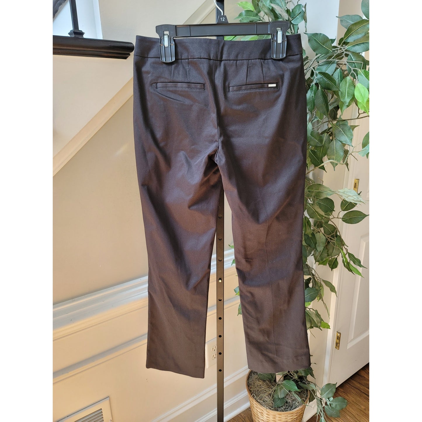 White House Black Market Pants Women's 4R Black Sleek Boot Stretch Work Trousers