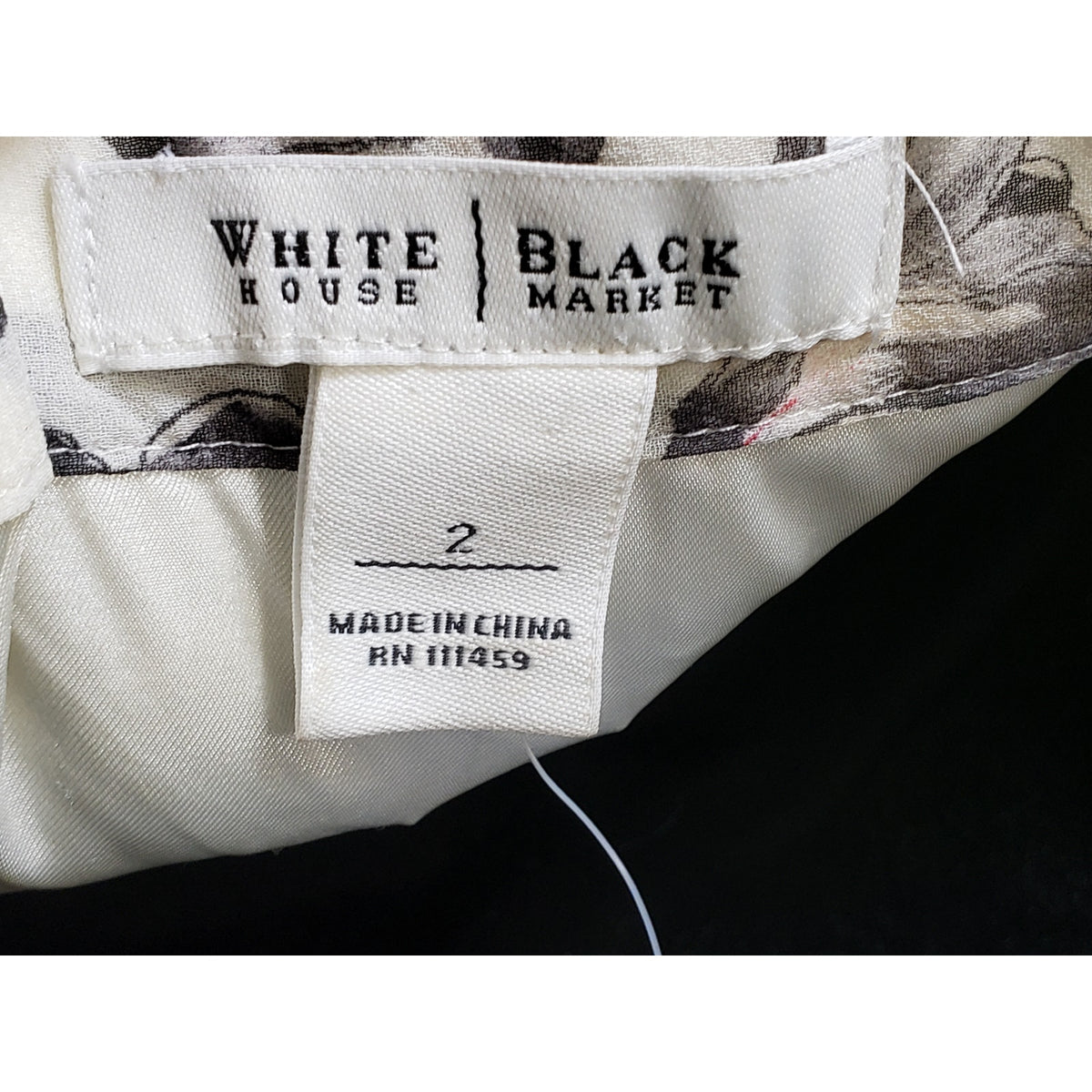 White House Black Market Fit & Flare Dress Womens 2 Floral Silk Off The Shoulder
