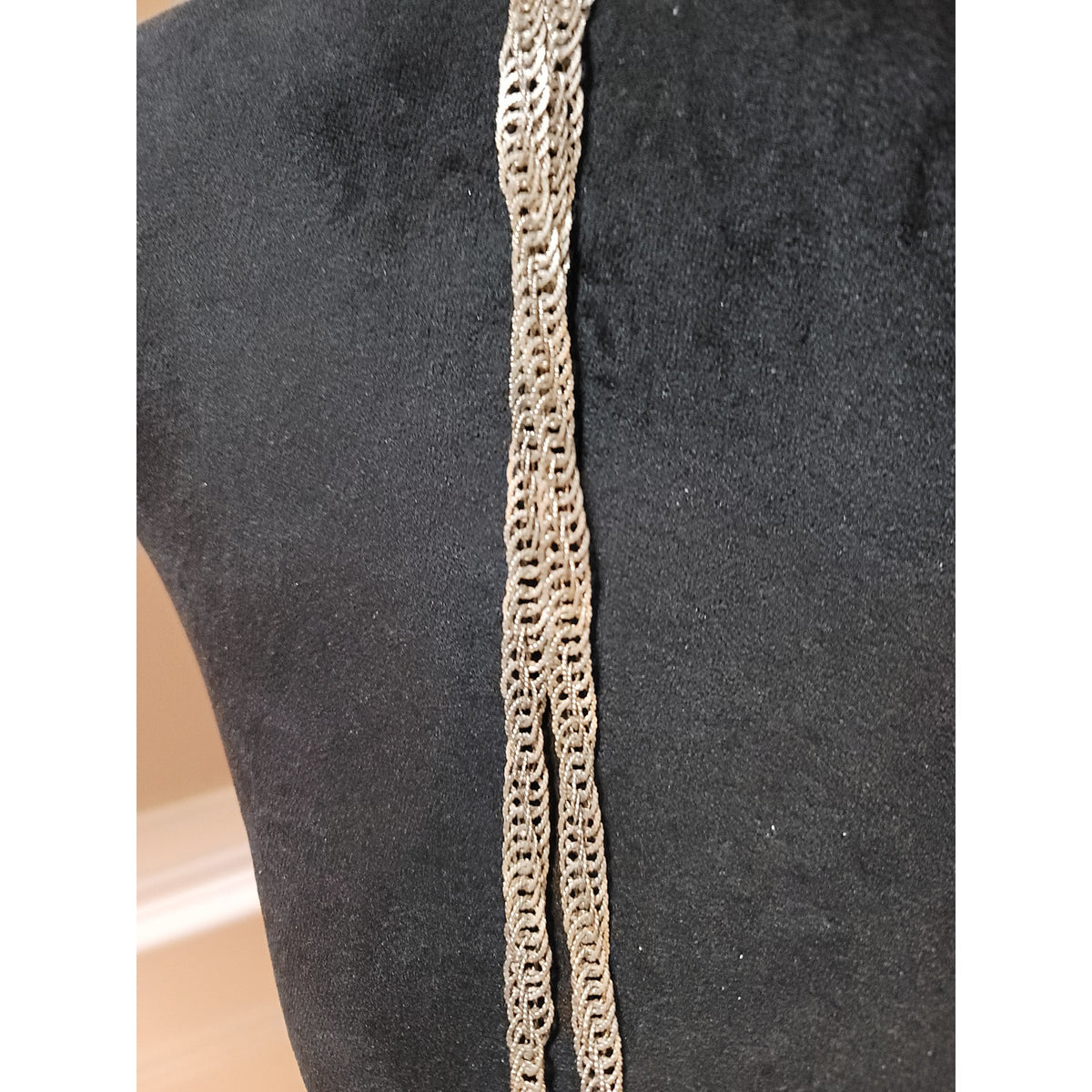 Women's Elegant Long Layered Silver Plated Textured Chain Necklaces Jewelry