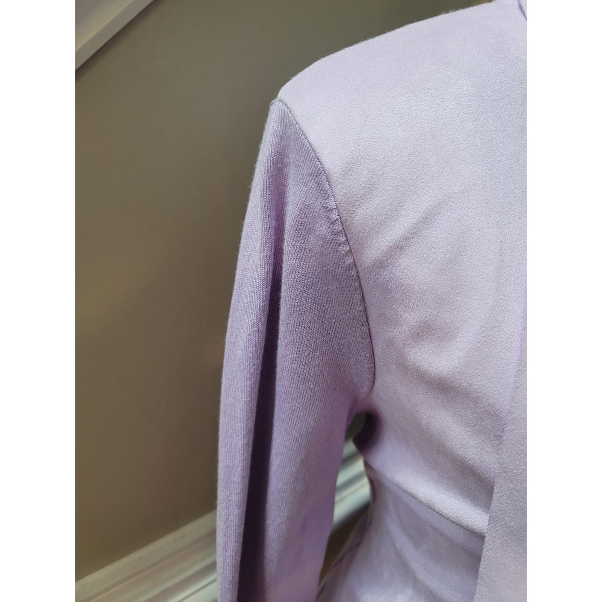 International Concepts Draped Jacket Womens Medium Purple Open Front Long Sleeve