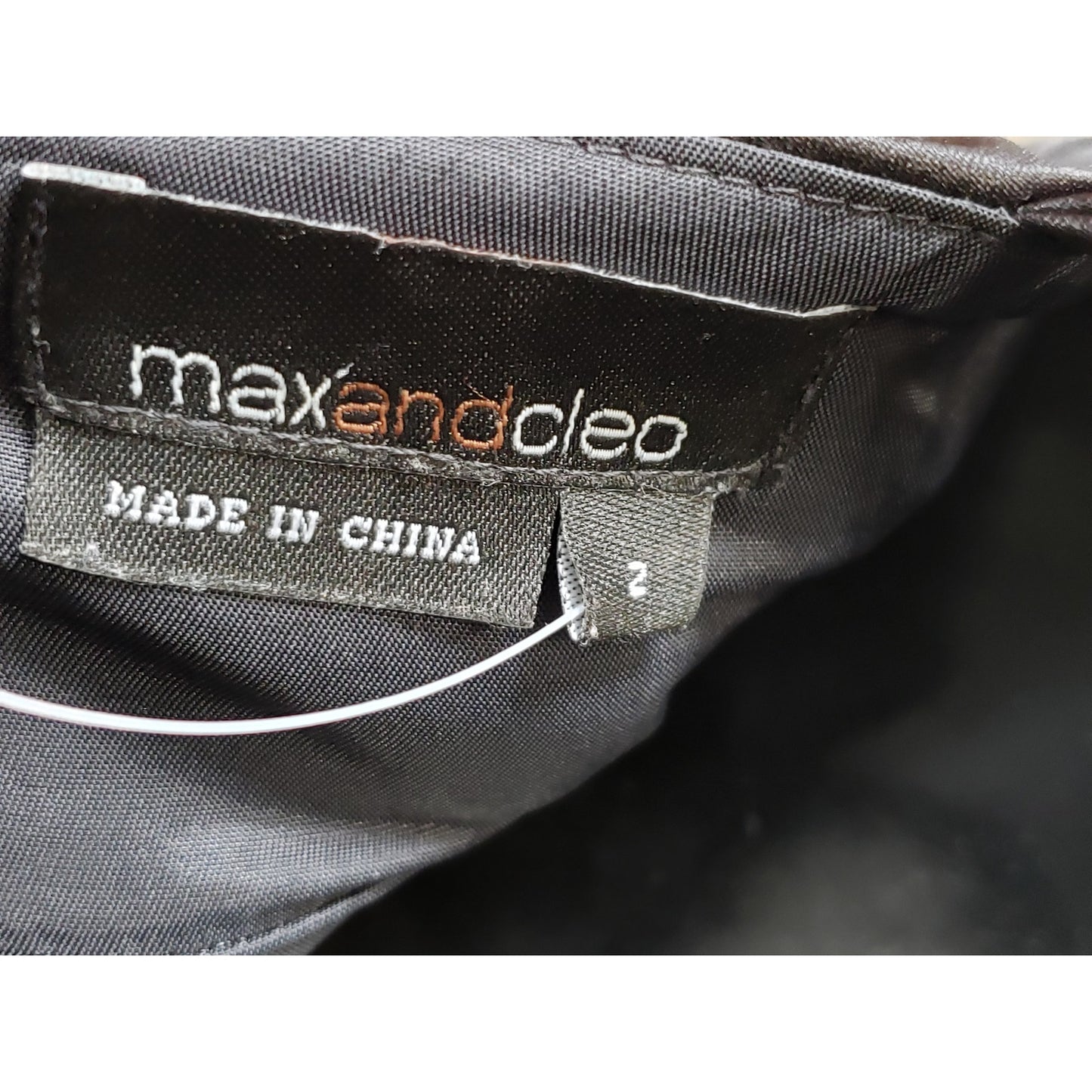 Max & Cleo Cocktail Mini Dress Women 2 Black Lined Lace Spaghetti Strap Back Zip