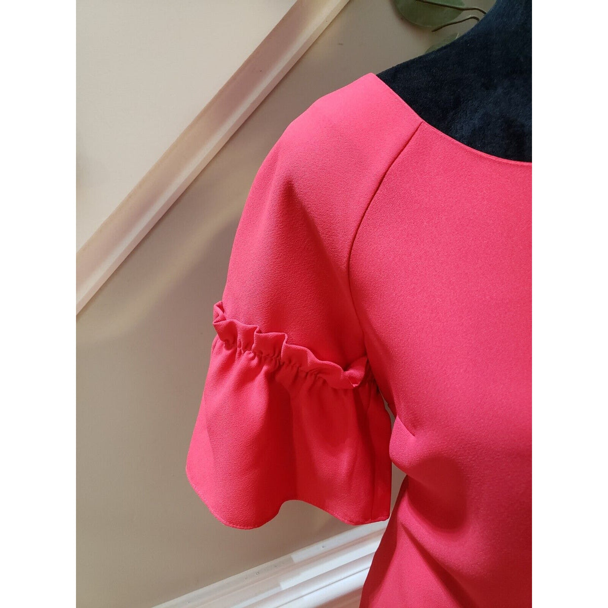 Banana Republic Womens Pink Short Sleeve Round Neck Knee Length Shift Dress S