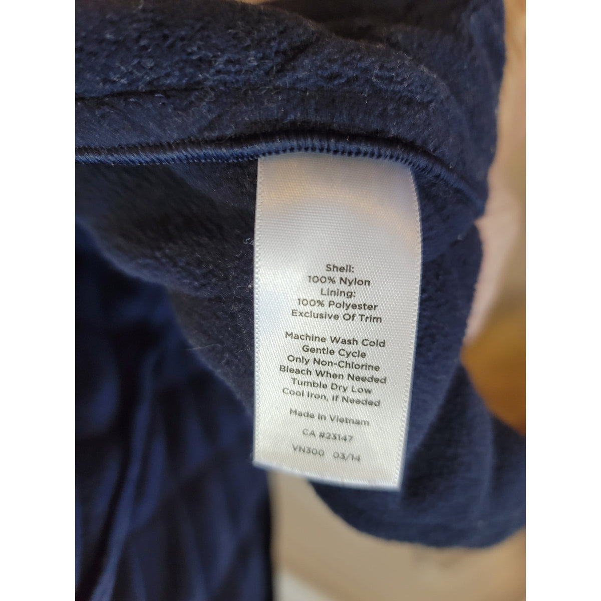 Talbots Gilet Vest Women's SZ XS Navy Blue Quilted Fleece Lined Utility Pockets