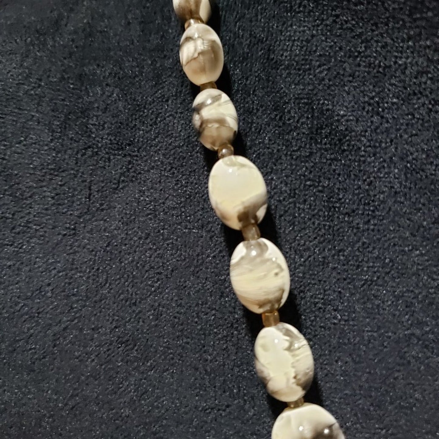 Womens Fashion Round Bead Bronze Tone Crystals Collar Necklace w/ Lobster Clasp