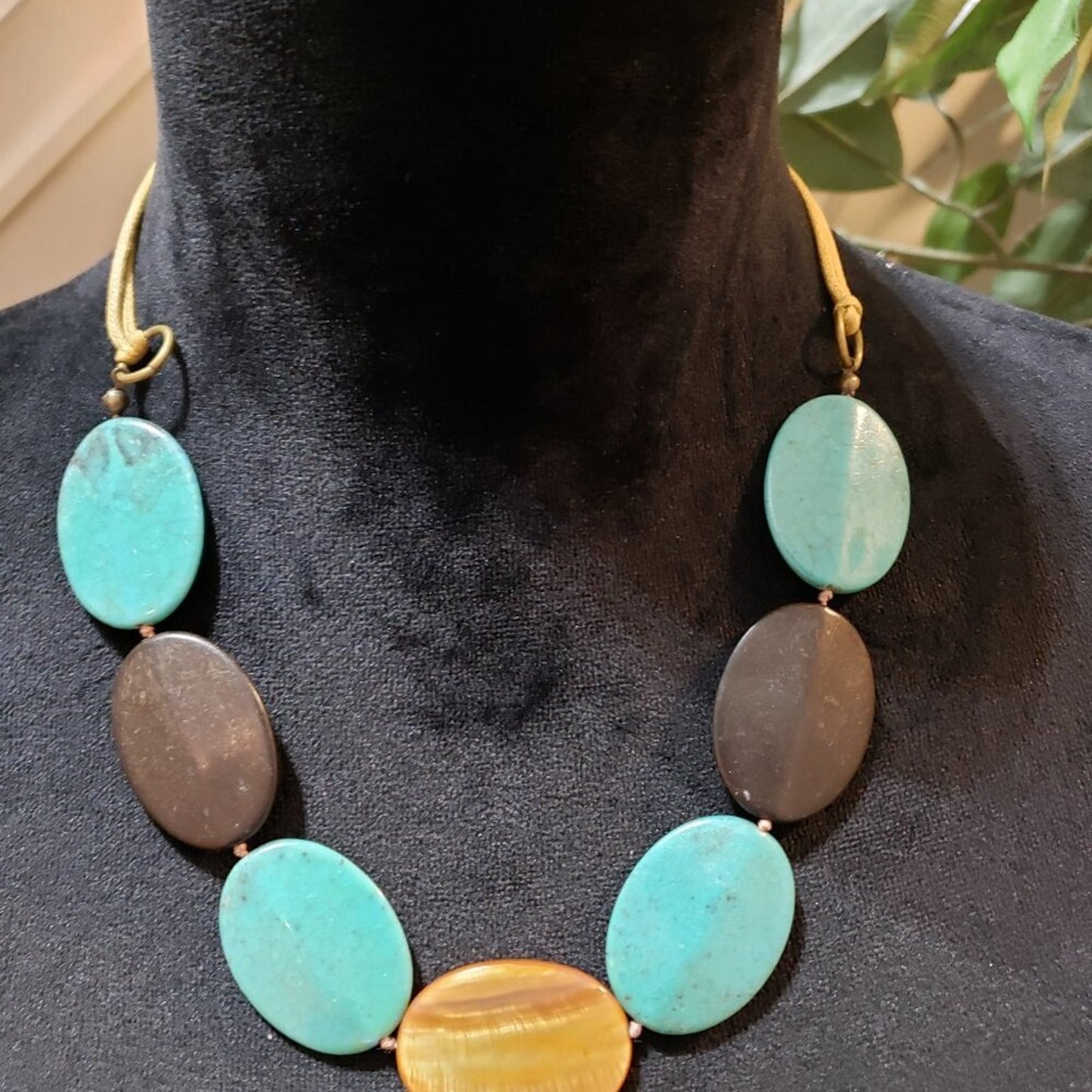 Womens Fashion Multicolor Acrylic Disc Bead Collar Necklace with Lobster Clasp