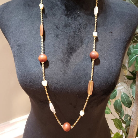 Womens Multicolor Cookie Lee Island Escape Long Necklace with Lobster Clasp