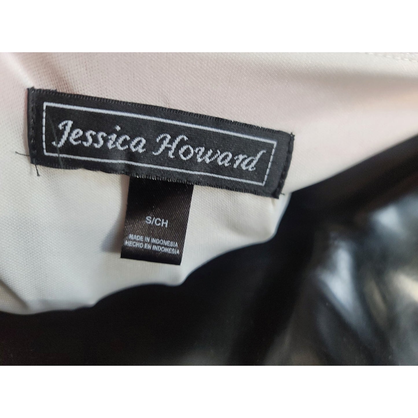 Jessica Howard Maxi Dress Women’s Small Black Orange White Striped Sleeveless