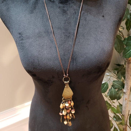 Womens Fashion Multicolor Beaded Vintage Necklace Jewelry with Lobster Clasp