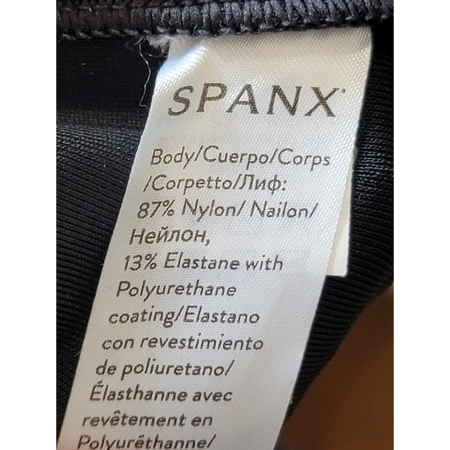 Spanx Leggings Women's XS Black Nylon Elastane High Waist Shiny Compression