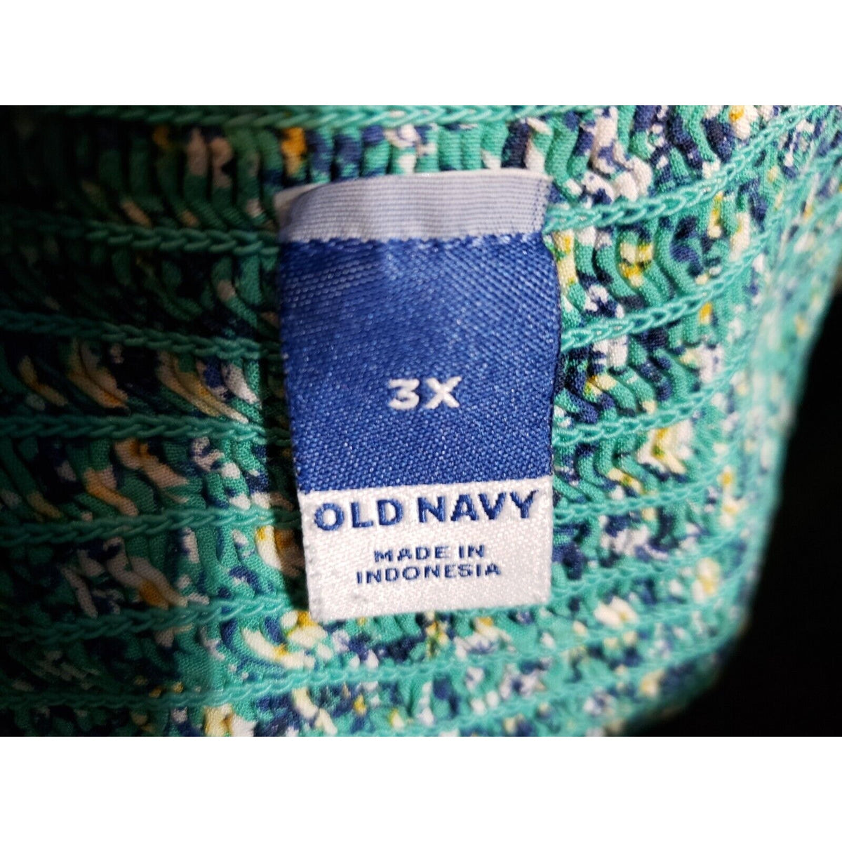 Old Navy Womens Green Floral Backless Smocked Sweetheart Knee Length Dress 3X