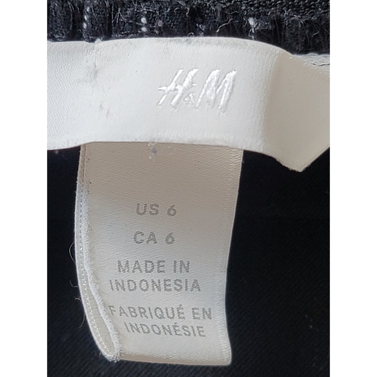 H&M Pants Women's Size Medium Black Stretch Slim Fit Work Trousers